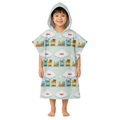 Train Design Poncho Towel