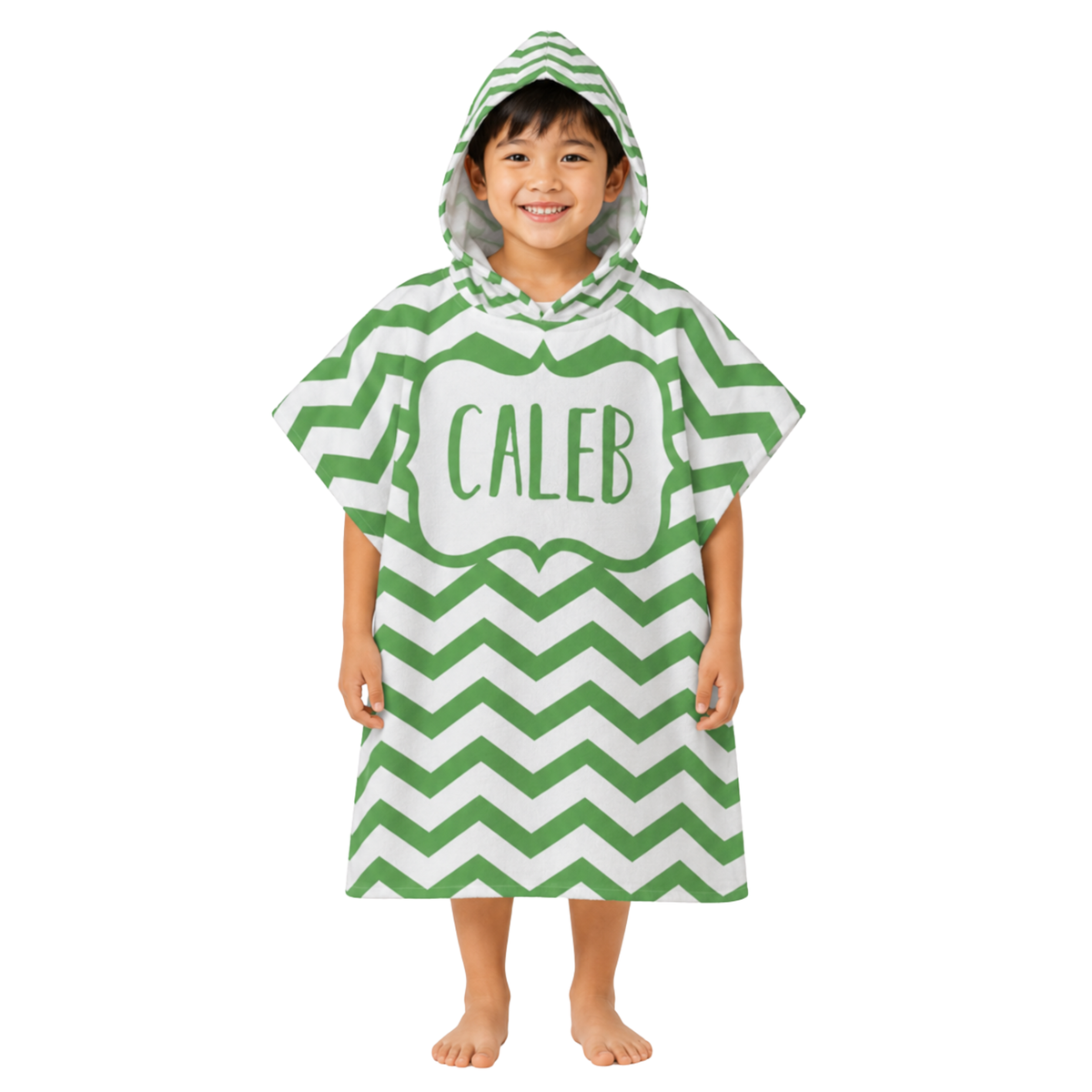 Chevron Boys Design Poncho Towel