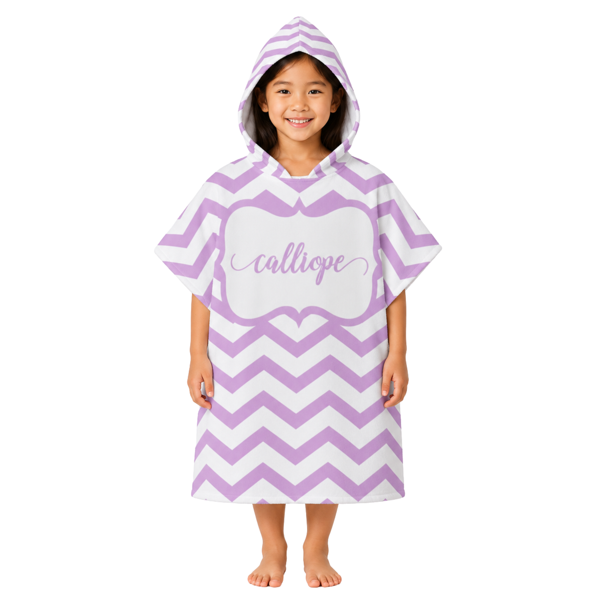 Chevron Girls Design Poncho Towel