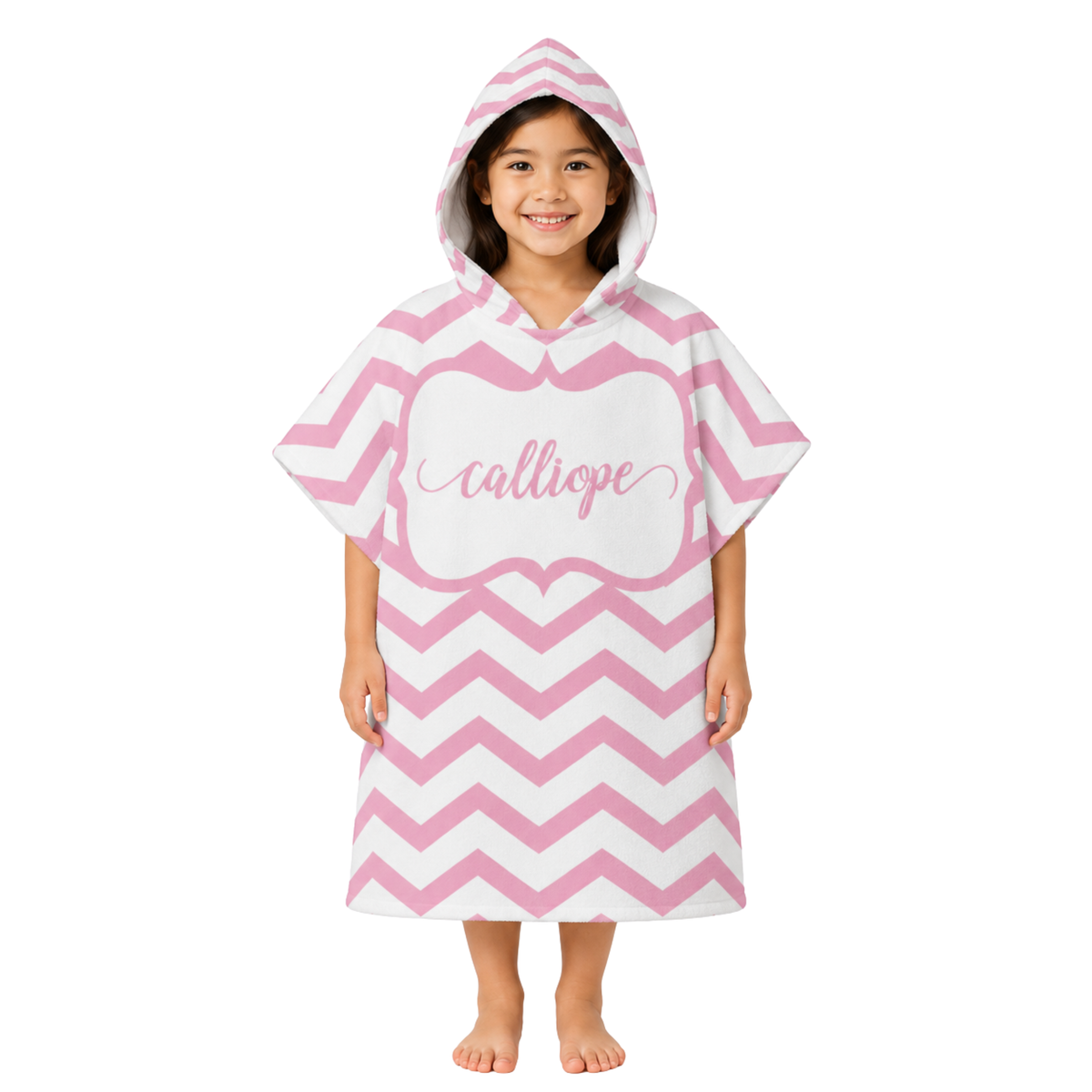 Chevron Girls Design Poncho Towel