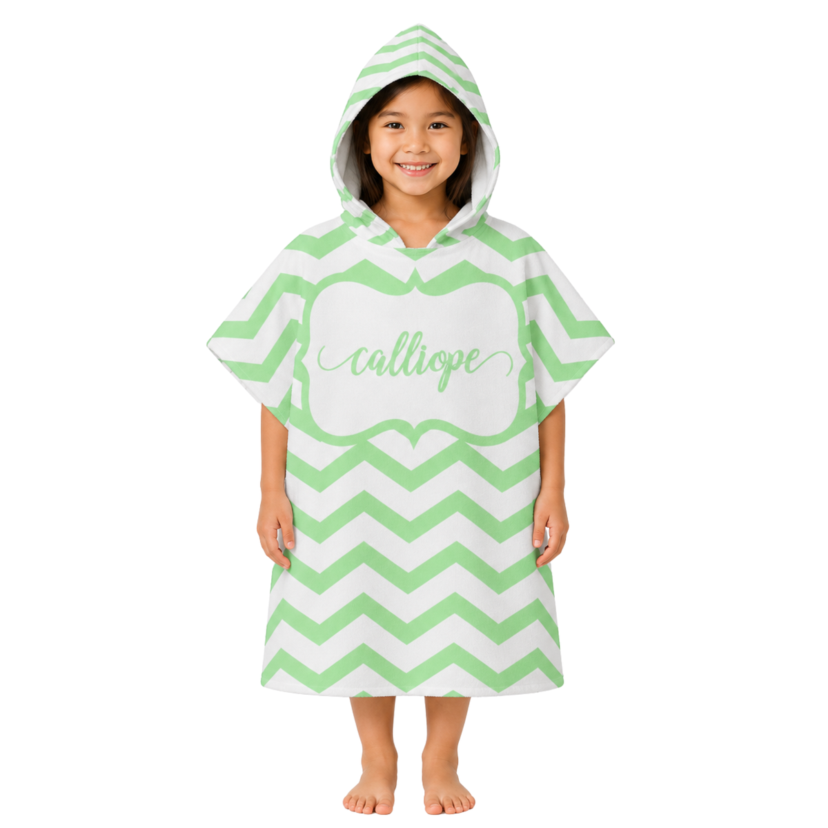 Chevron Girls Design Poncho Towel