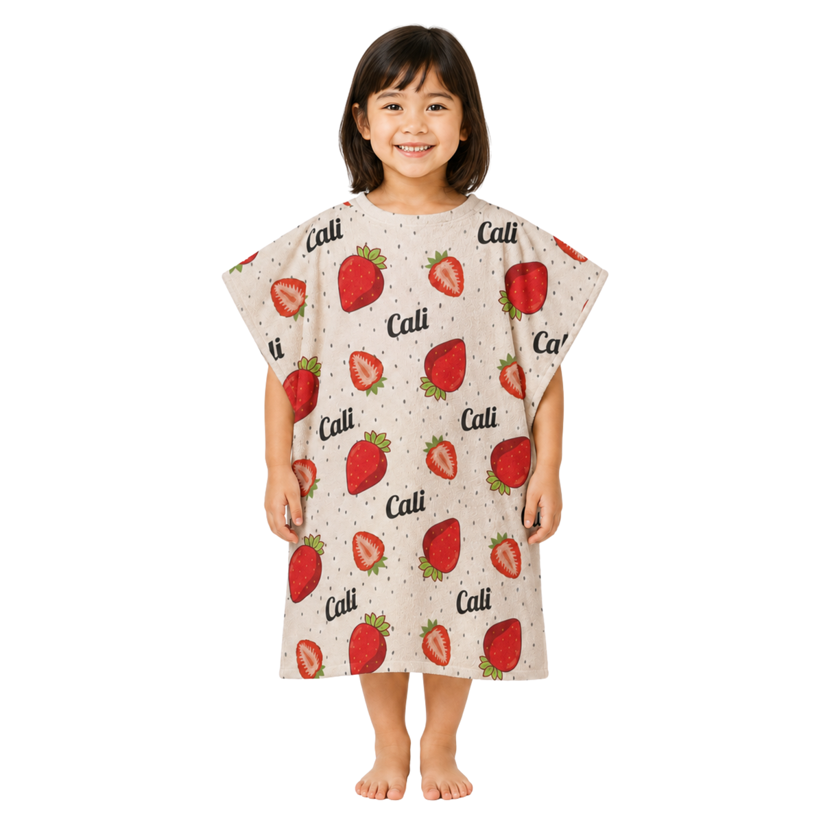 Strawberry Design Poncho Towel