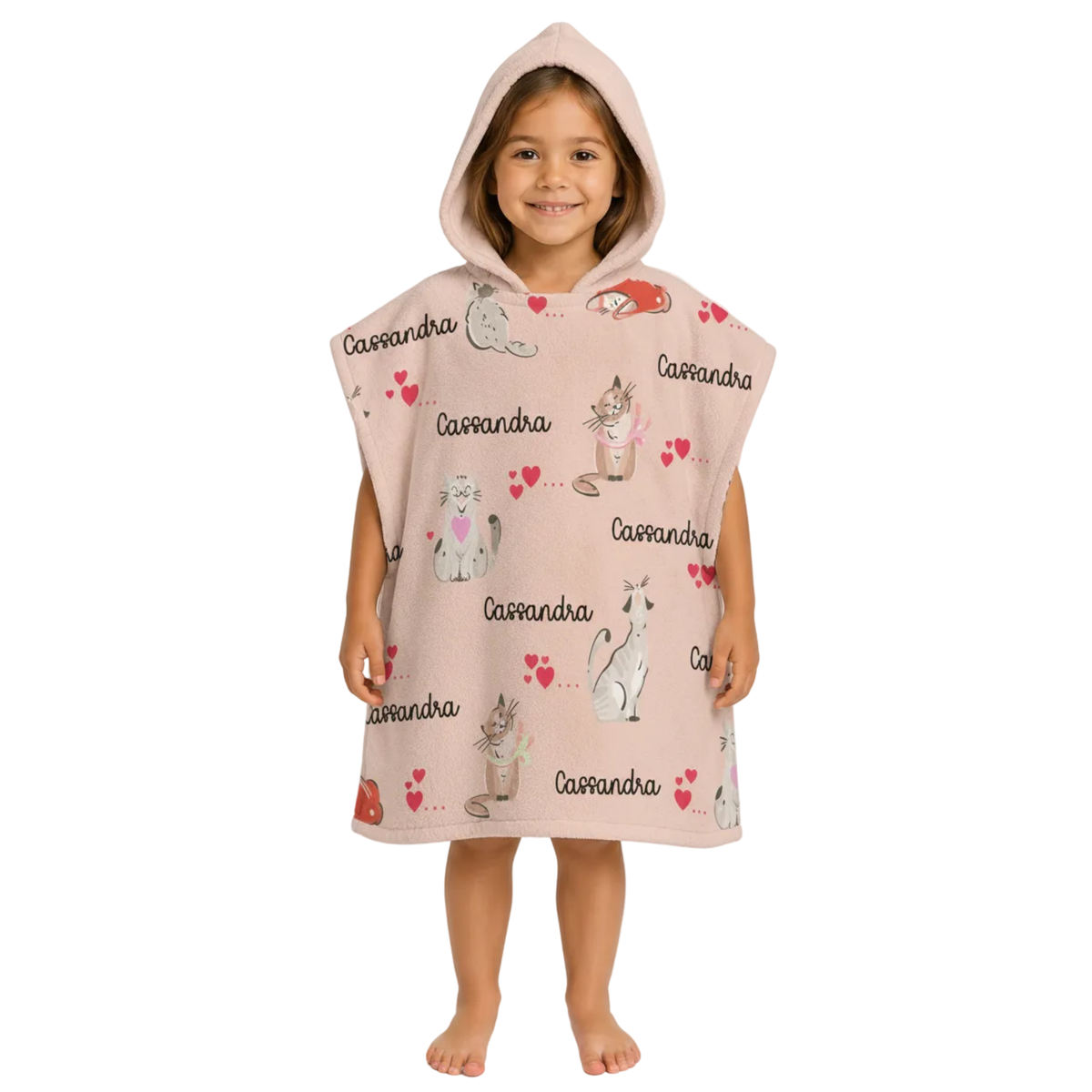 Cats Design Poncho Towel