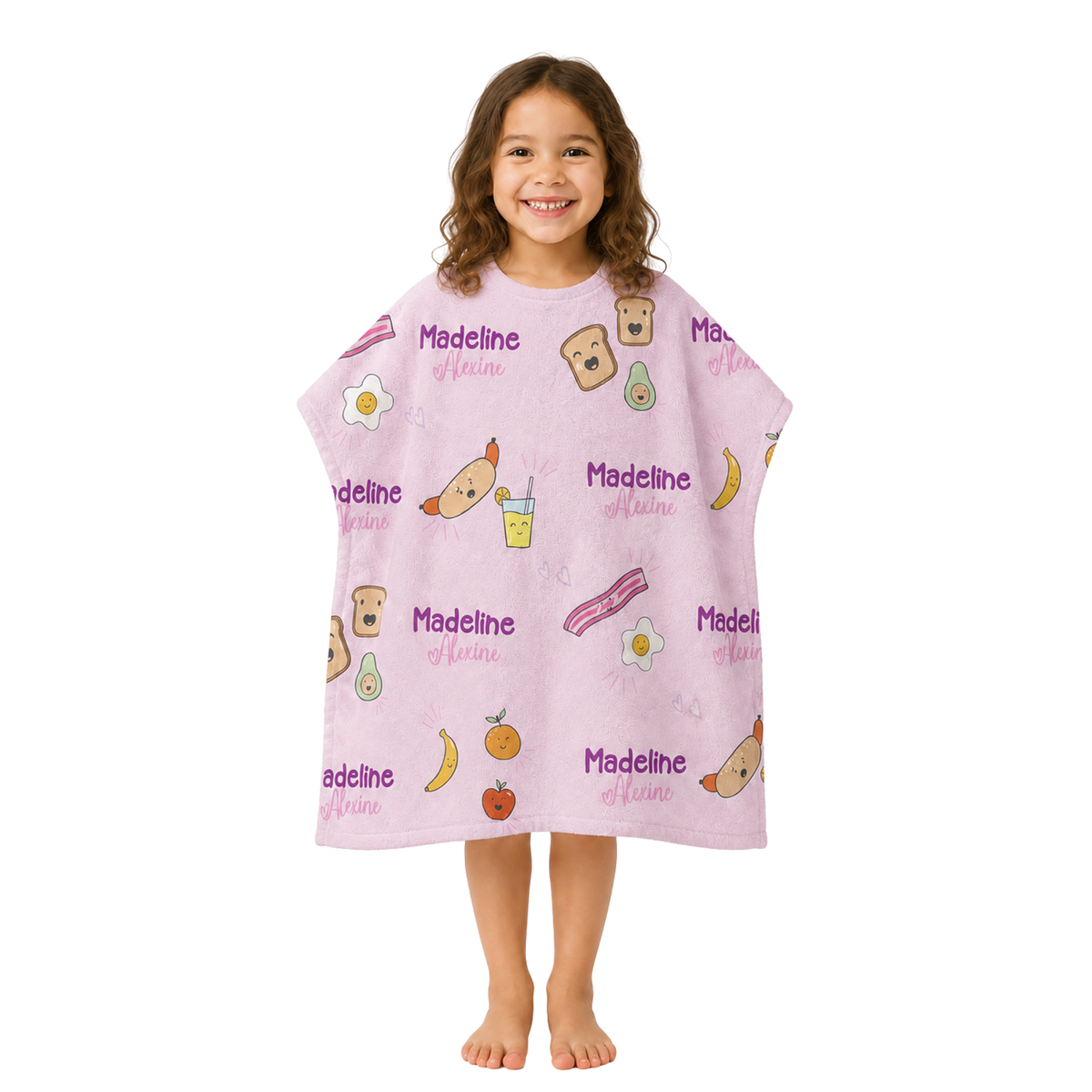 Brekky Girls Design Poncho Towel