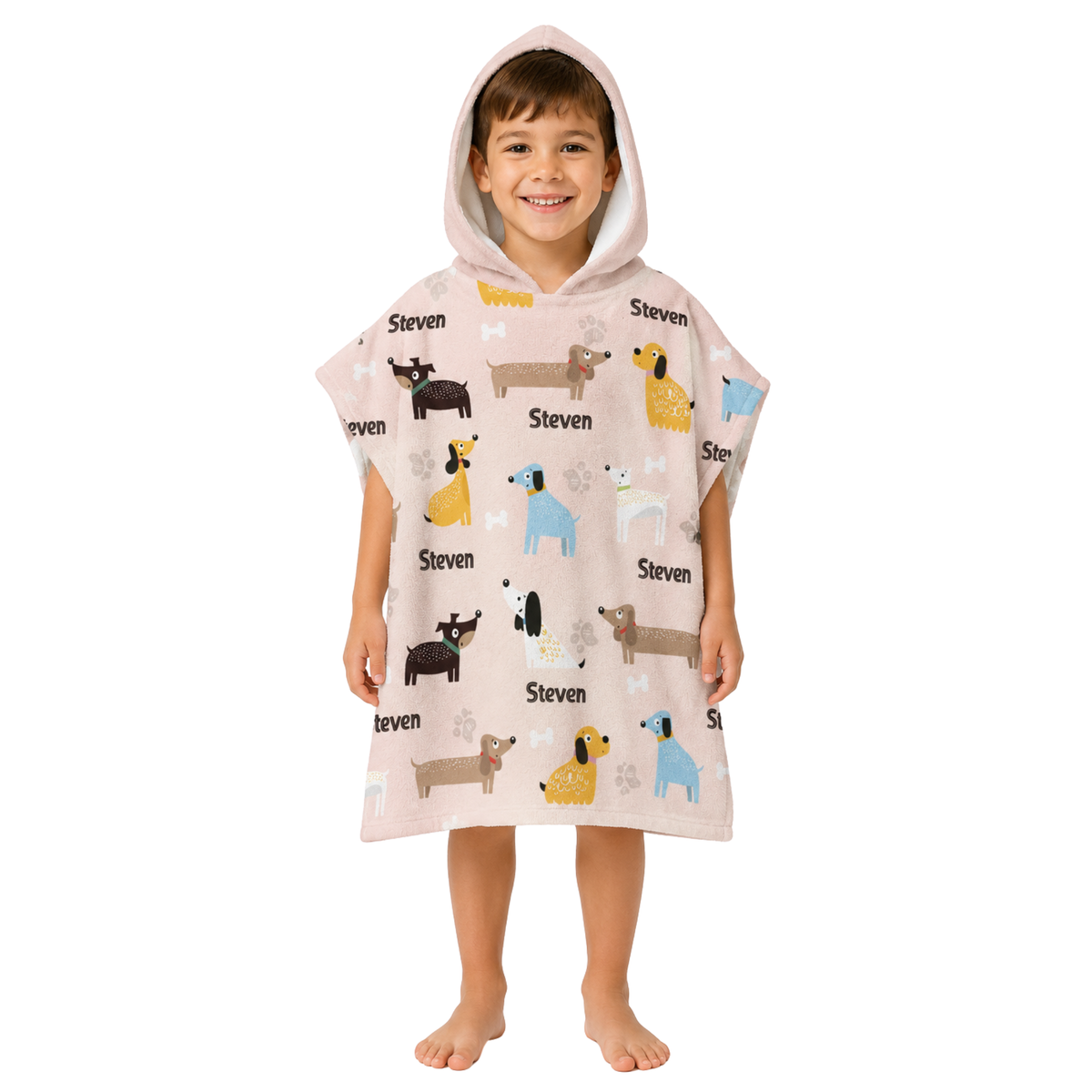 Dogs Design Poncho Towel