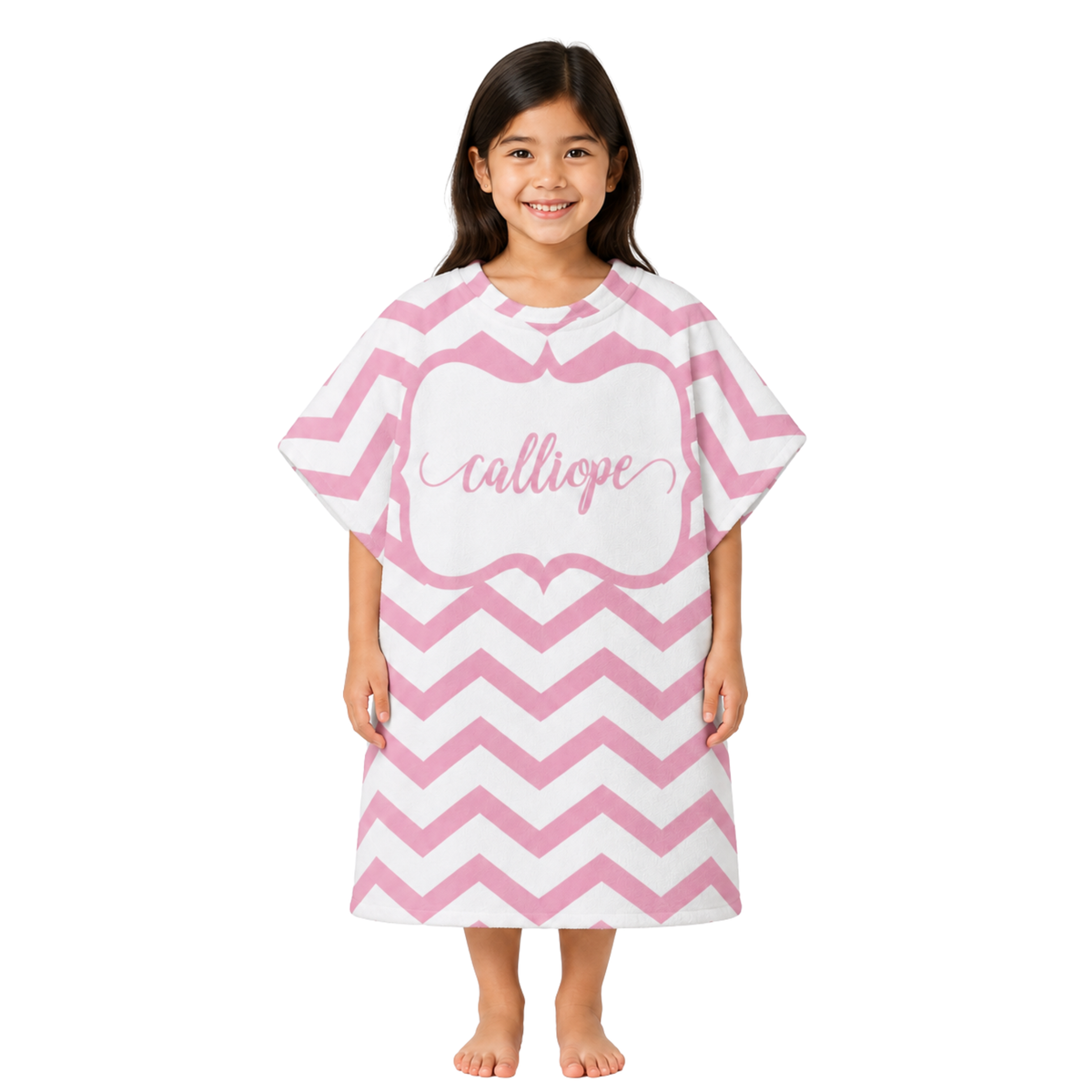 Chevron Girls Design Poncho Towel
