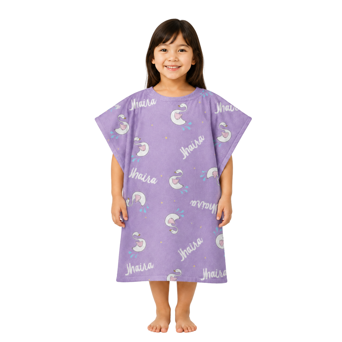 Swan Design Poncho Towel