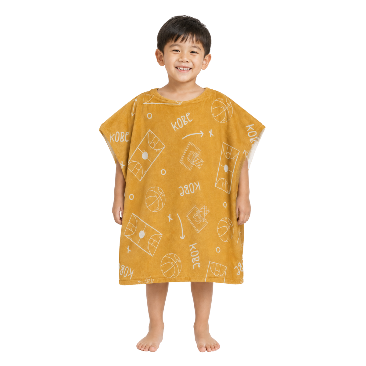 Basketball Design Poncho Towel