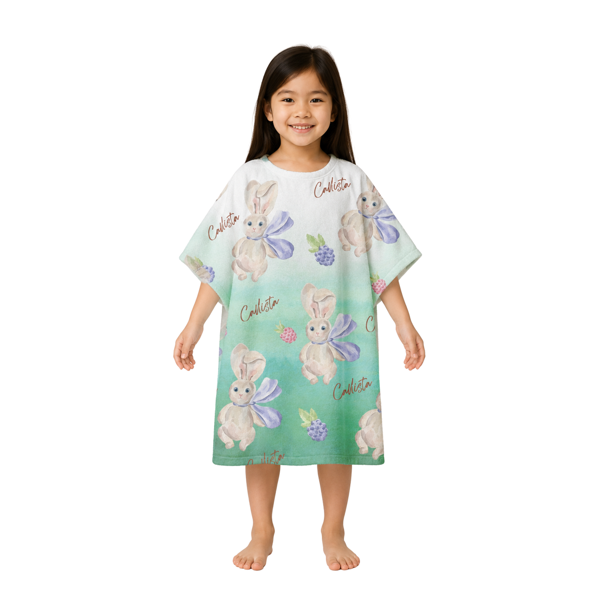 Bunny Design Poncho Towel
