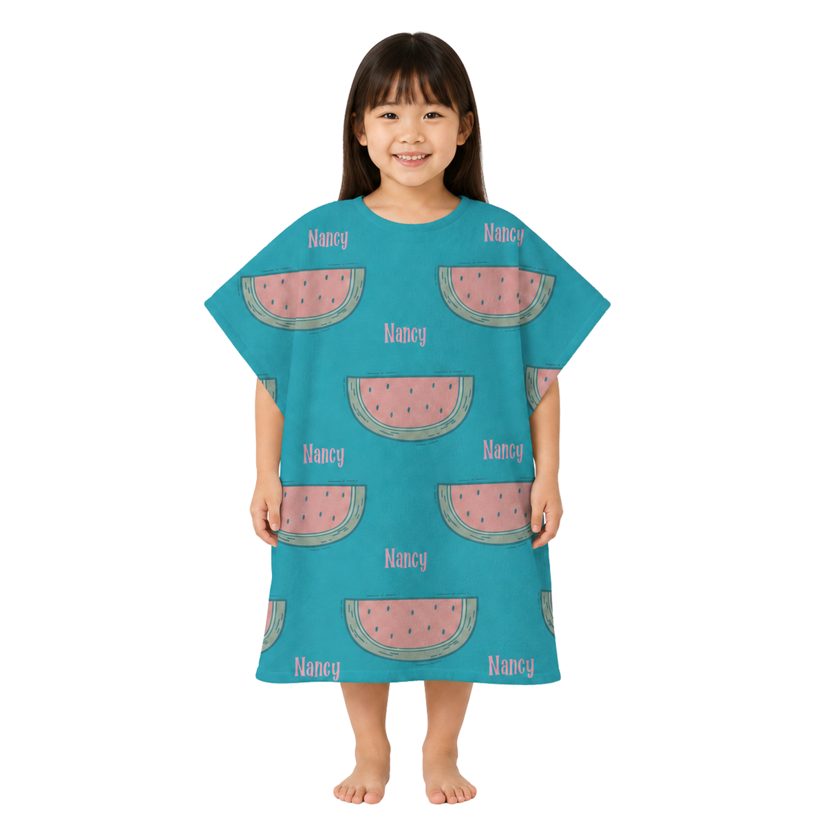 Watermelon Slice Design Poncho Towel