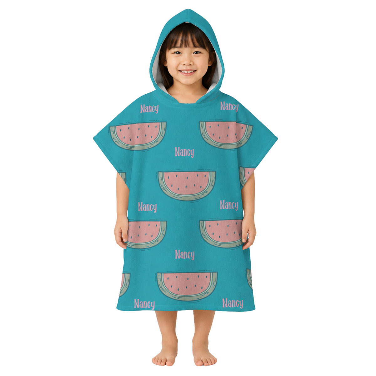 Watermelon Slice Design Poncho Towel