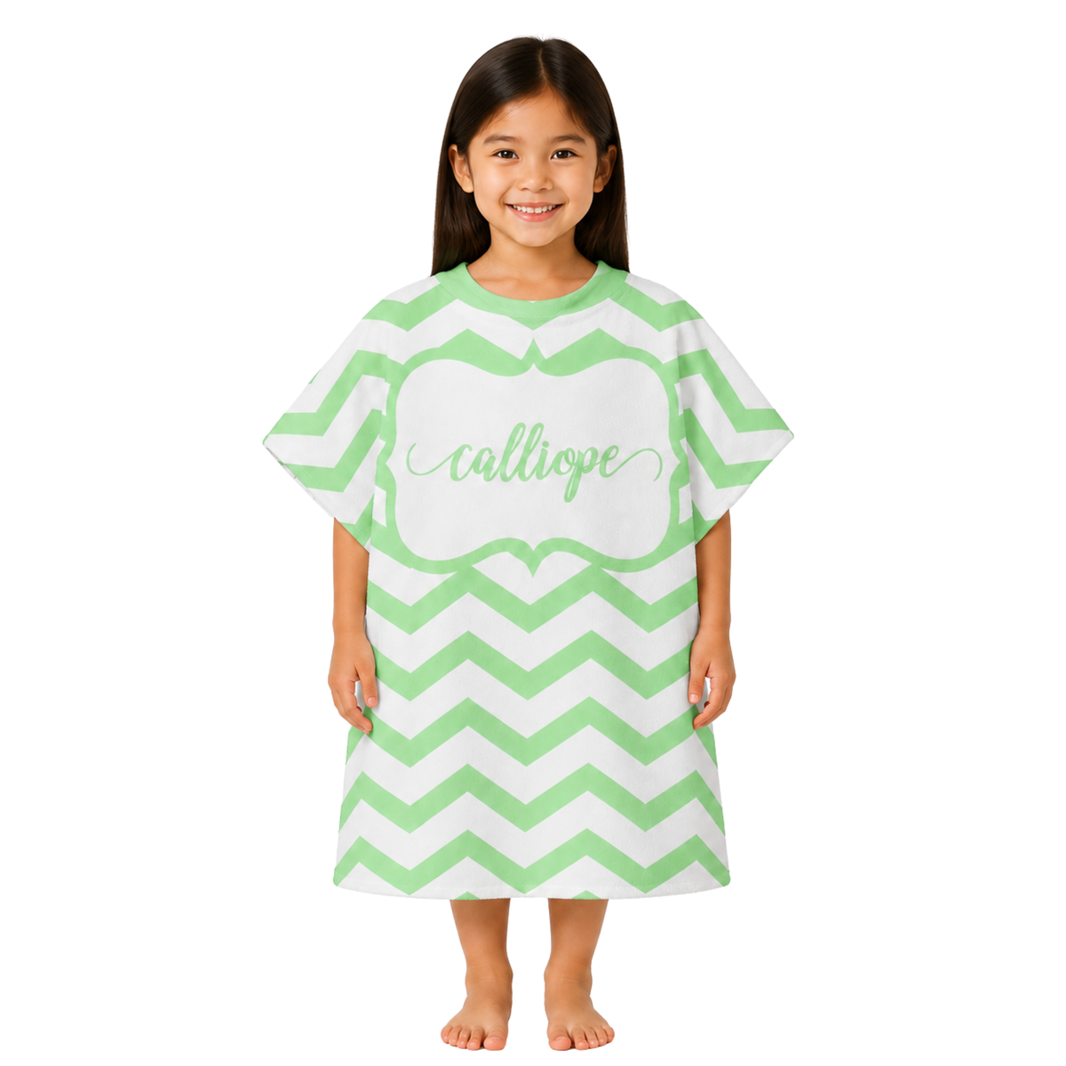 Chevron Girls Design Poncho Towel
