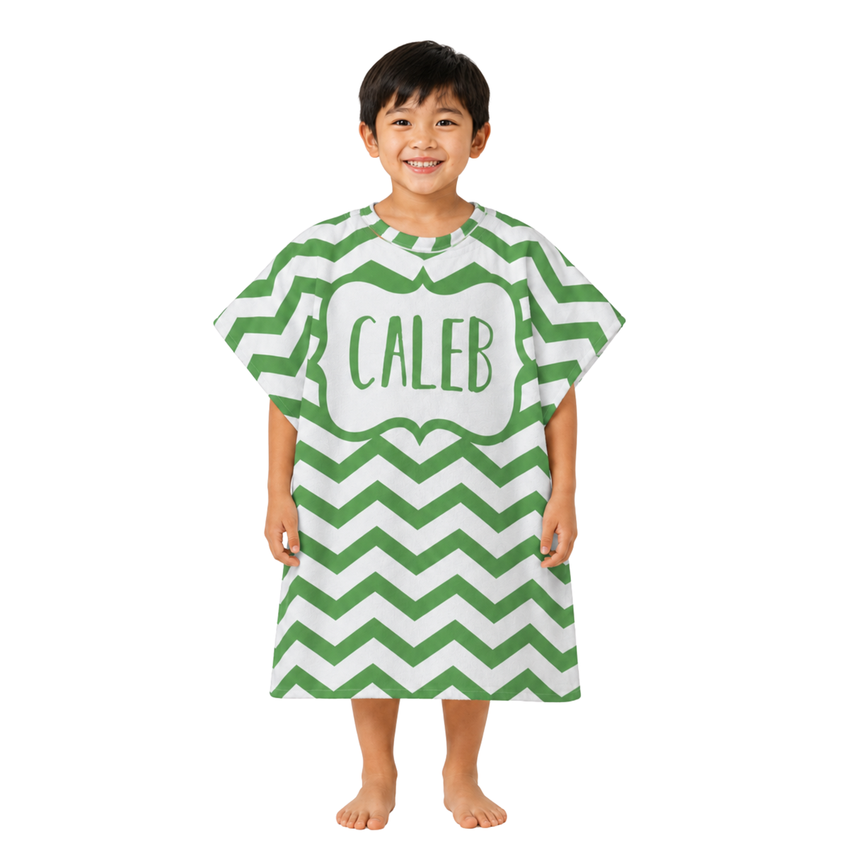 Chevron Boys Design Poncho Towel