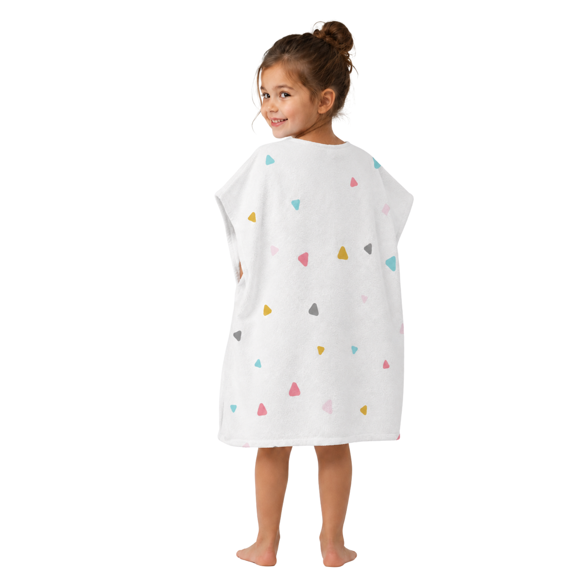 Dino Girls Design Poncho Towel