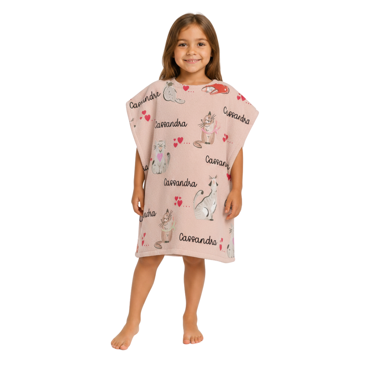 Cats Design Poncho Towel