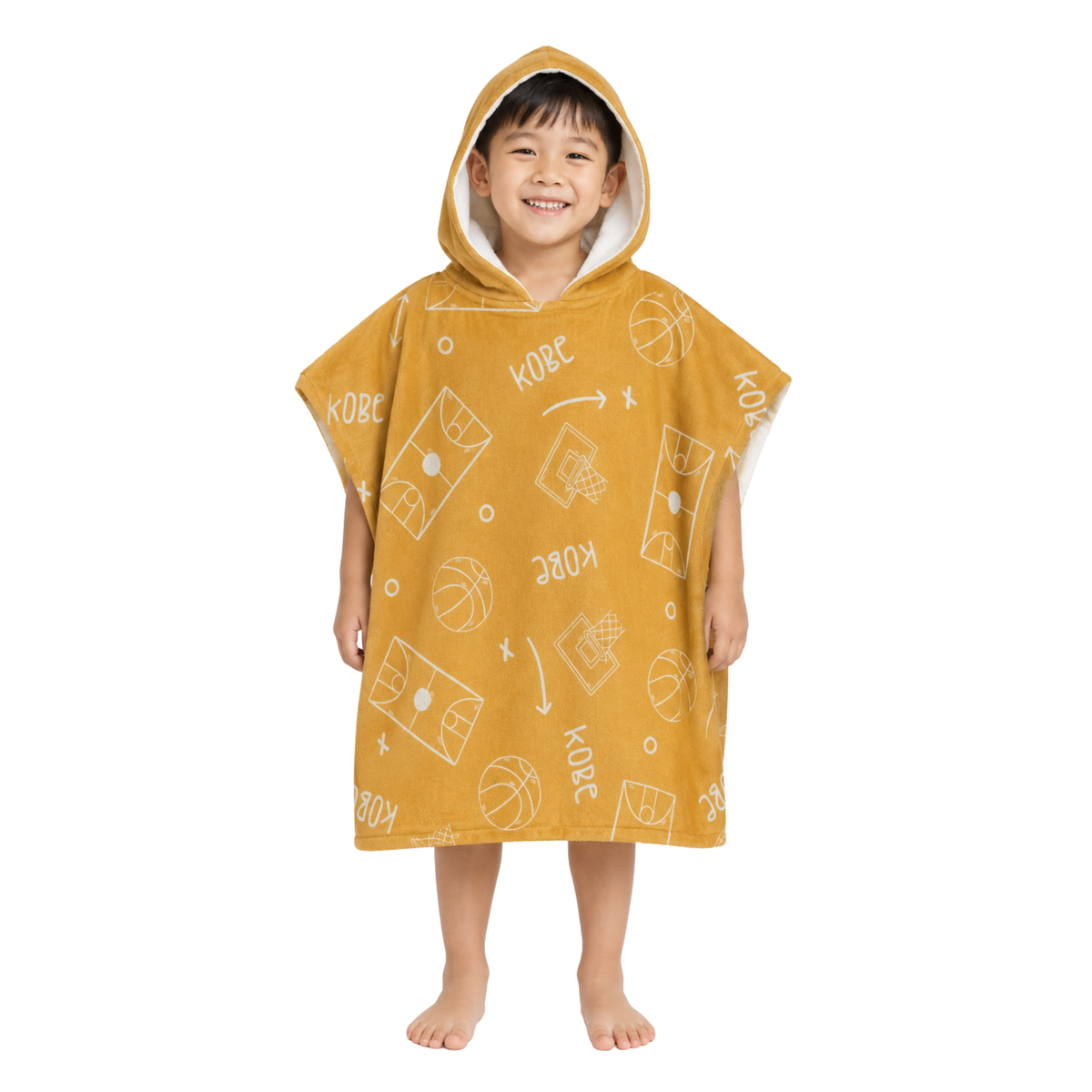 Basketball Design Poncho Towel