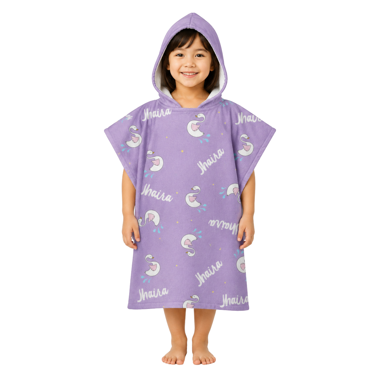 Swan Design Poncho Towel
