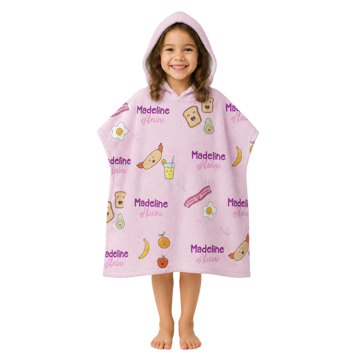 Brekky Girls Design Poncho Towel