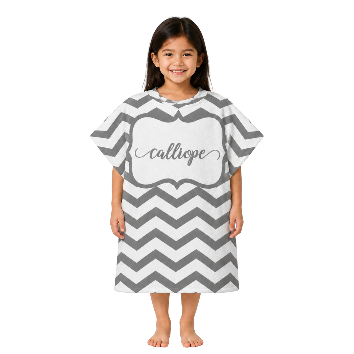 Chevron Girls Design Poncho Towel