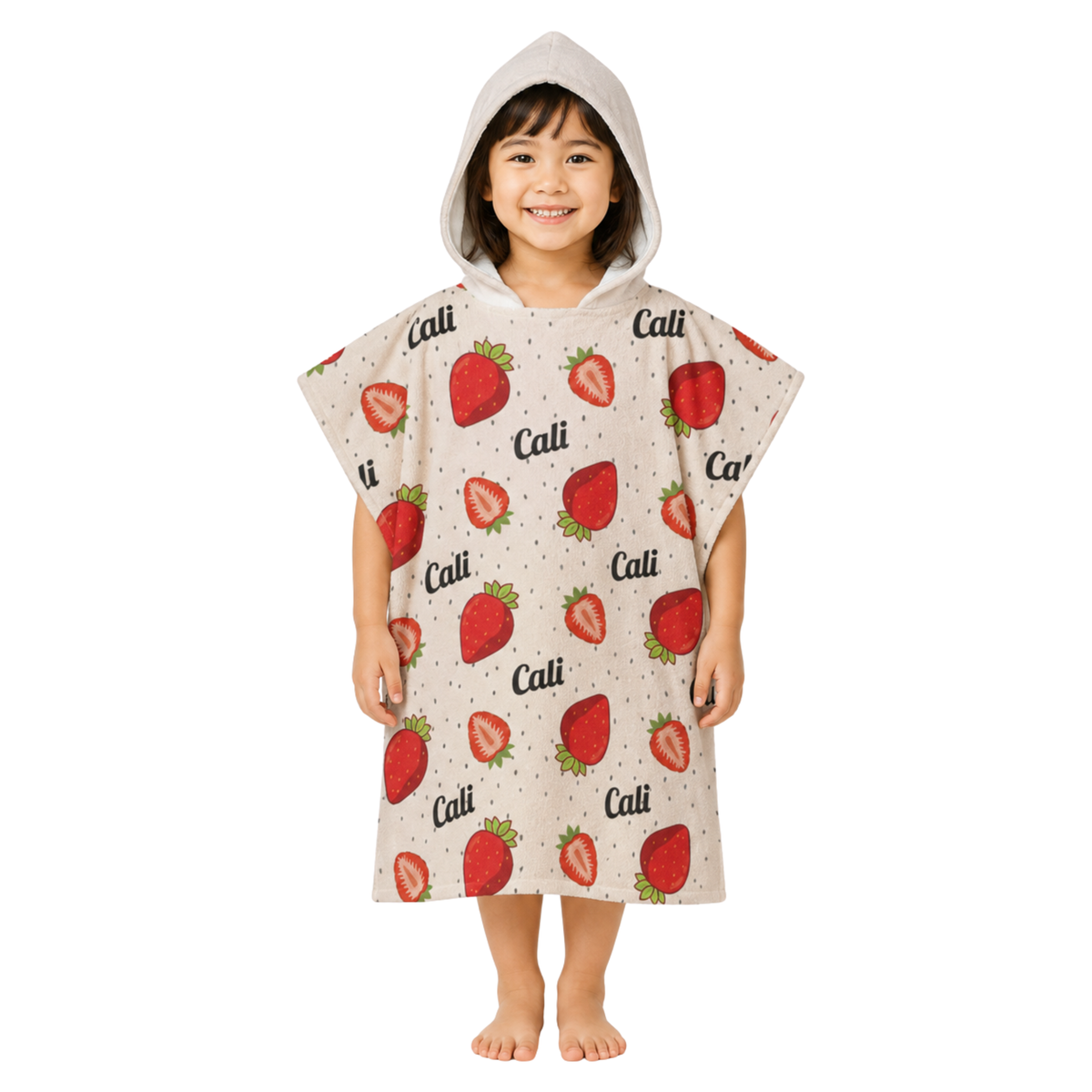 Strawberry Design Poncho Towel