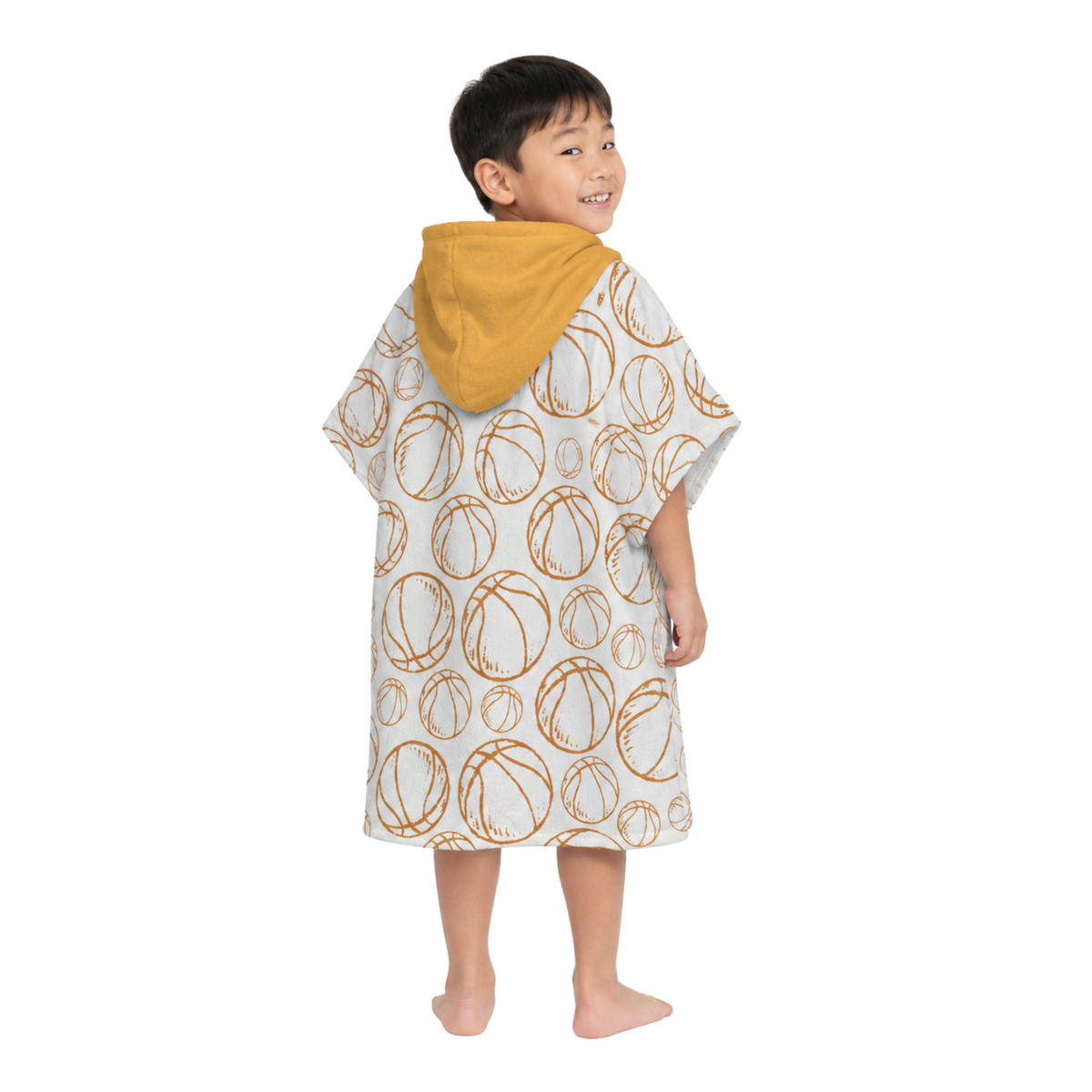 Basketball Design Poncho Towel