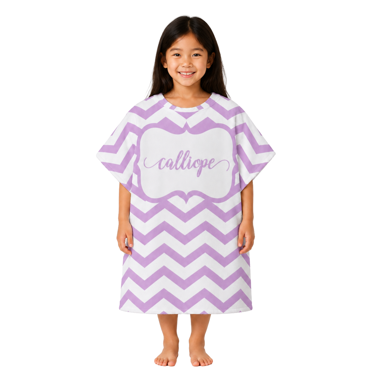 Chevron Girls Design Poncho Towel