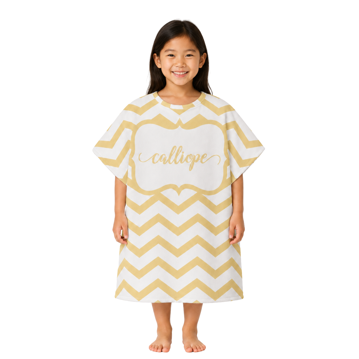 Chevron Girls Design Poncho Towel