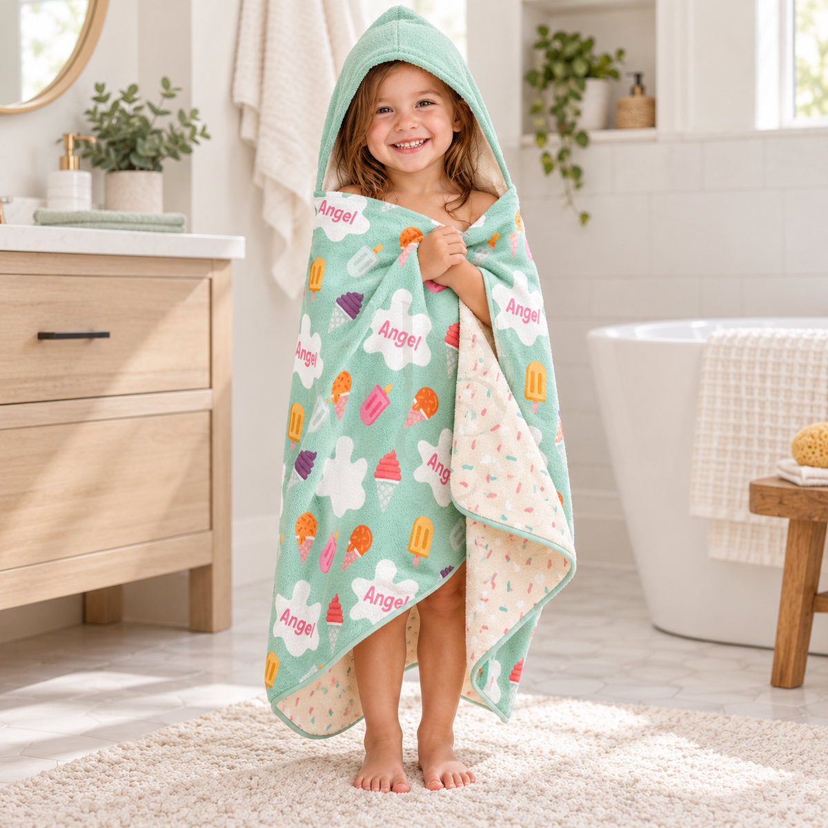 Ice Cream Hooded Towel