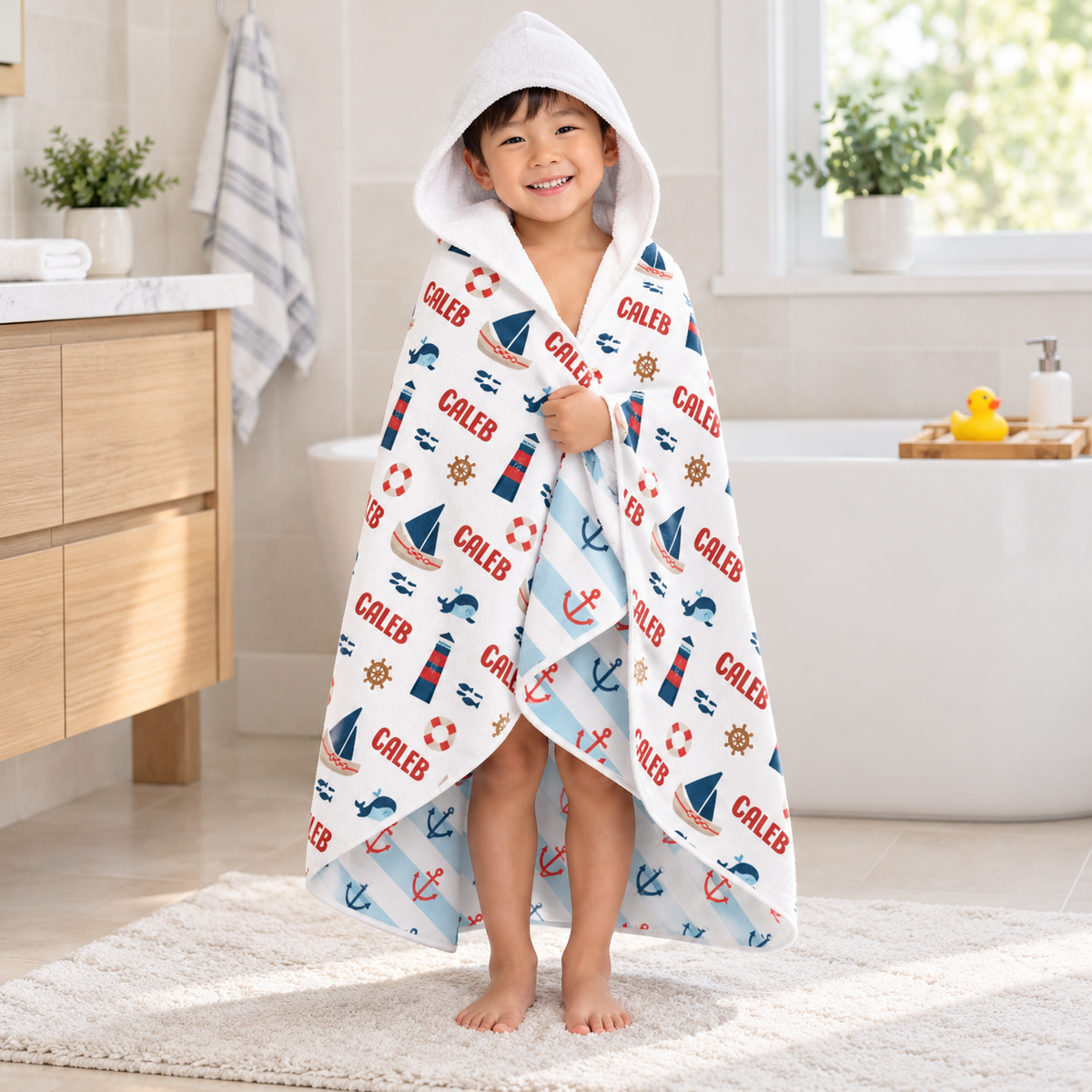 Nautical Hooded Towel