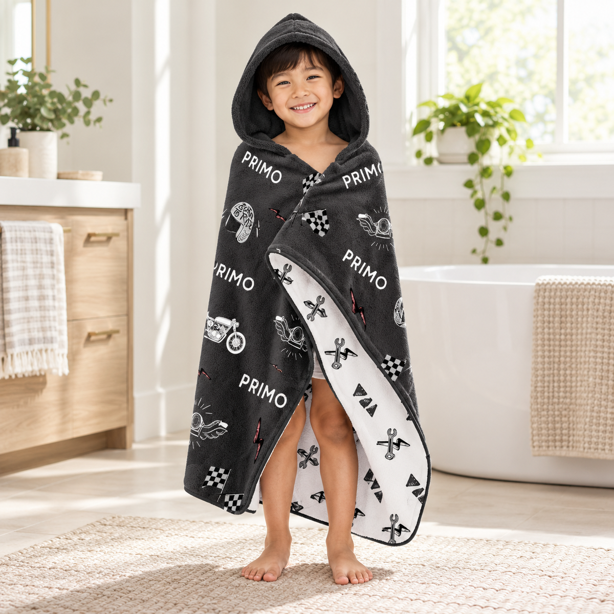 Motorcycle Hooded Towel