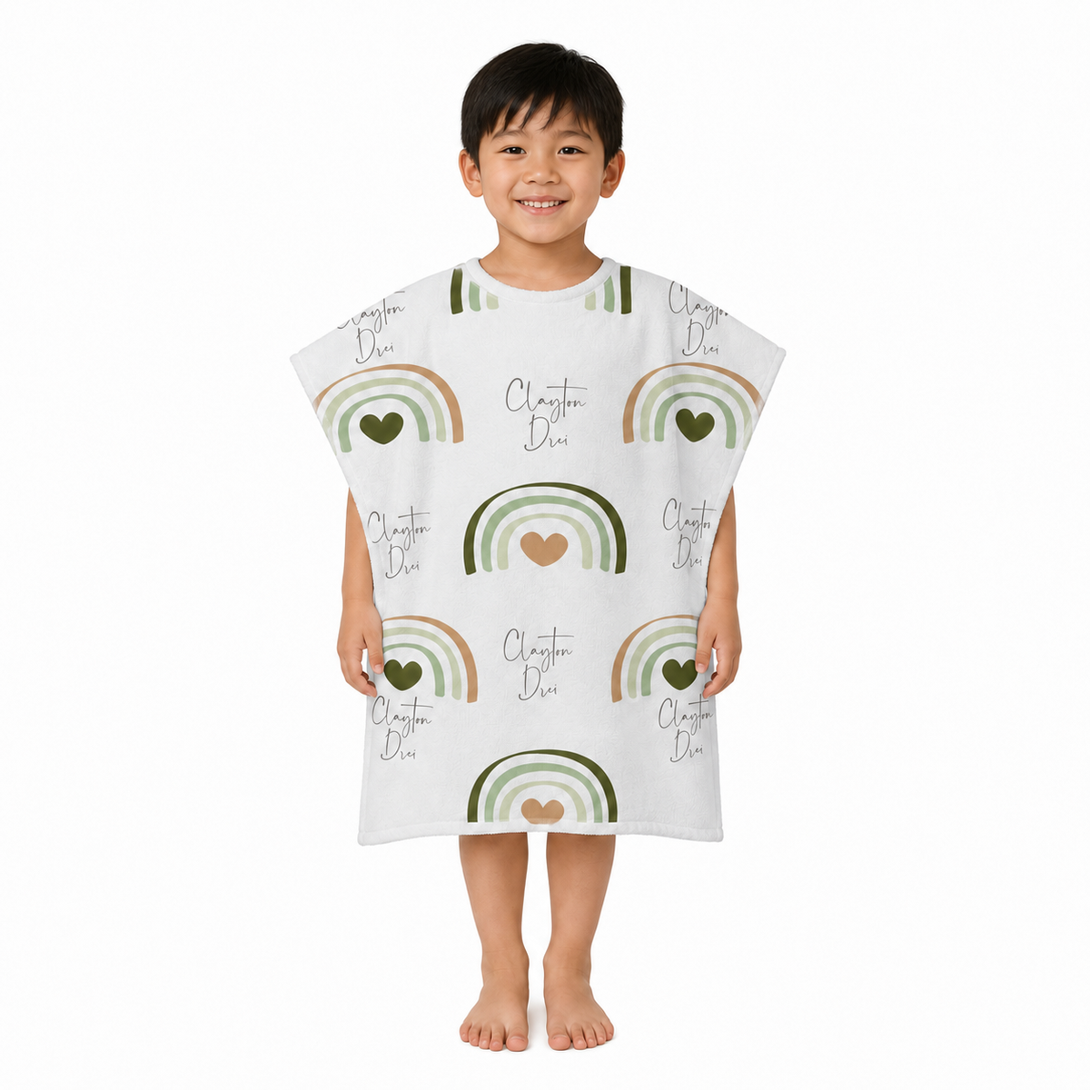 Rainbow Boys Design Poncho Towel