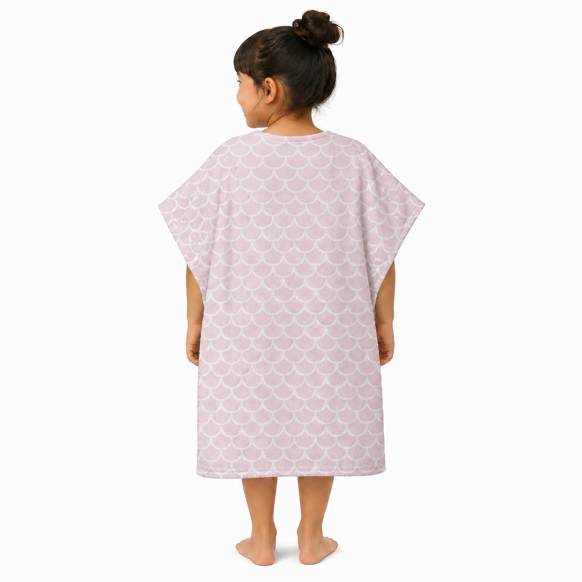 Sea Creatures Girls Design Poncho Towel