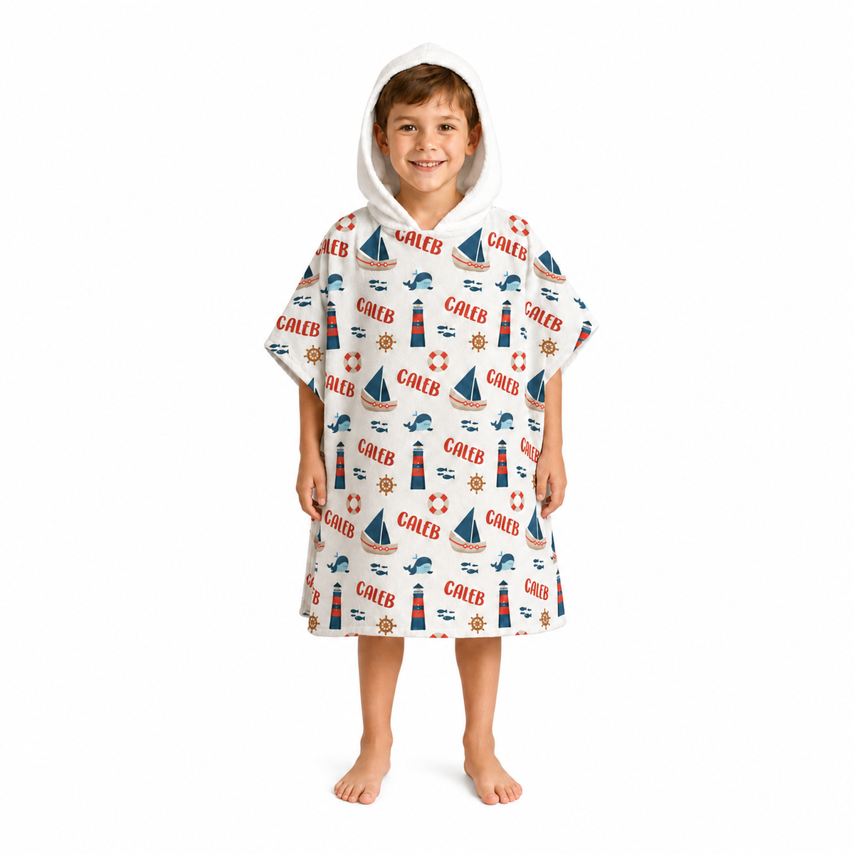 Nautical Design Poncho Towel