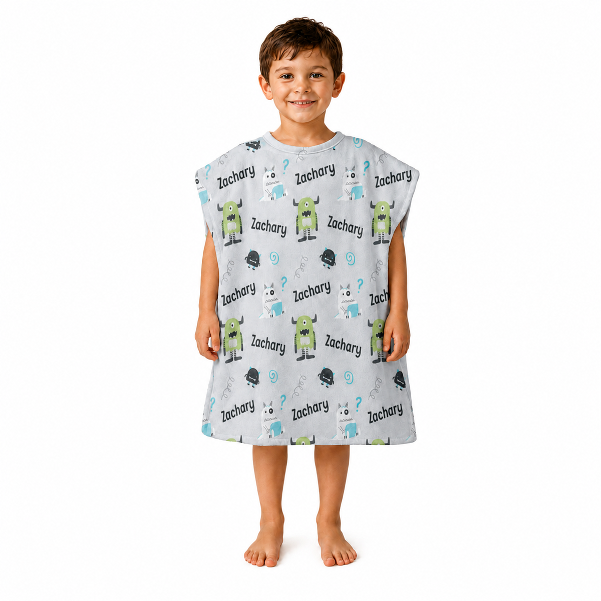 Monsters Design Poncho Towel