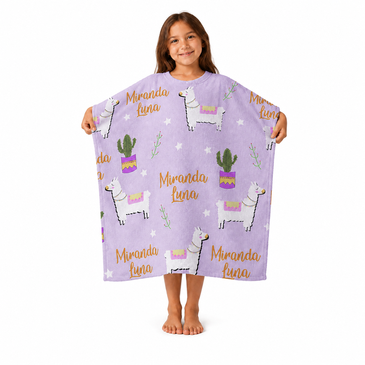Llama Design Poncho Towel