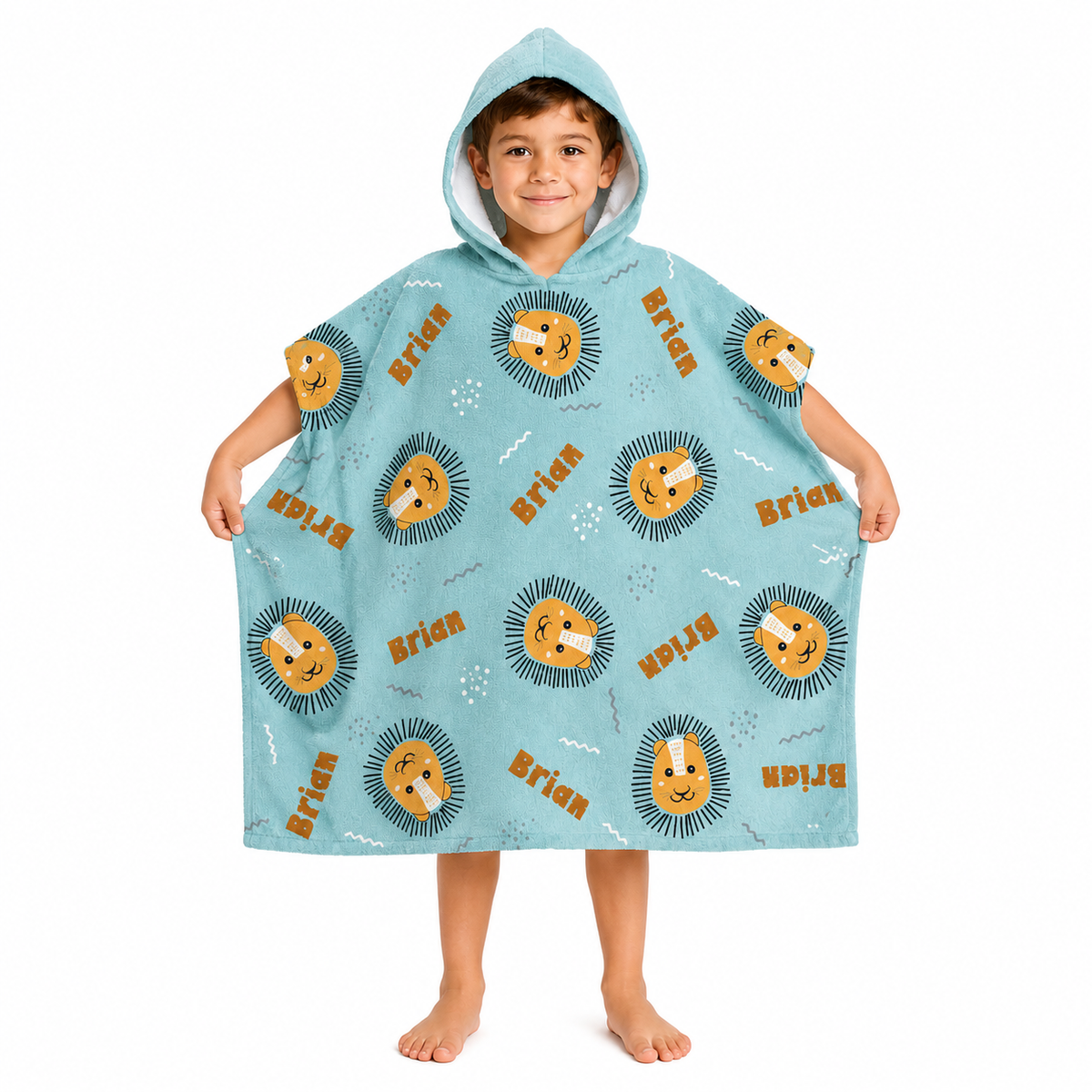 Lion Design Poncho Towel