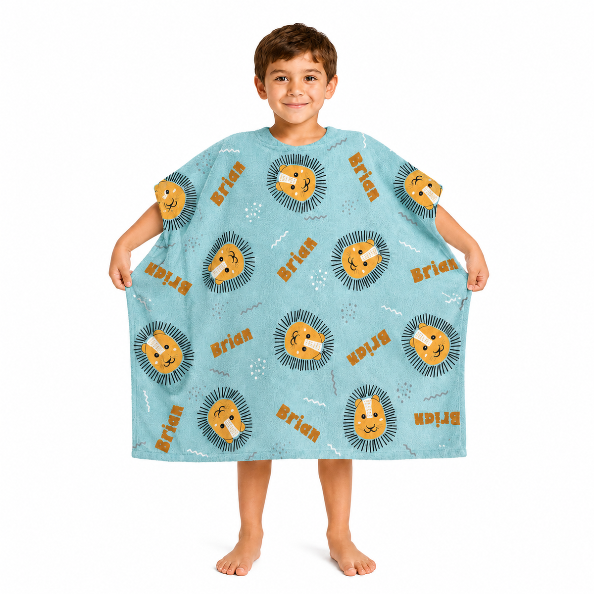 Lion Design Poncho Towel