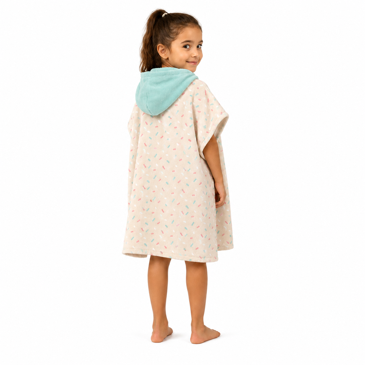 Ice Cream Design Poncho Towel