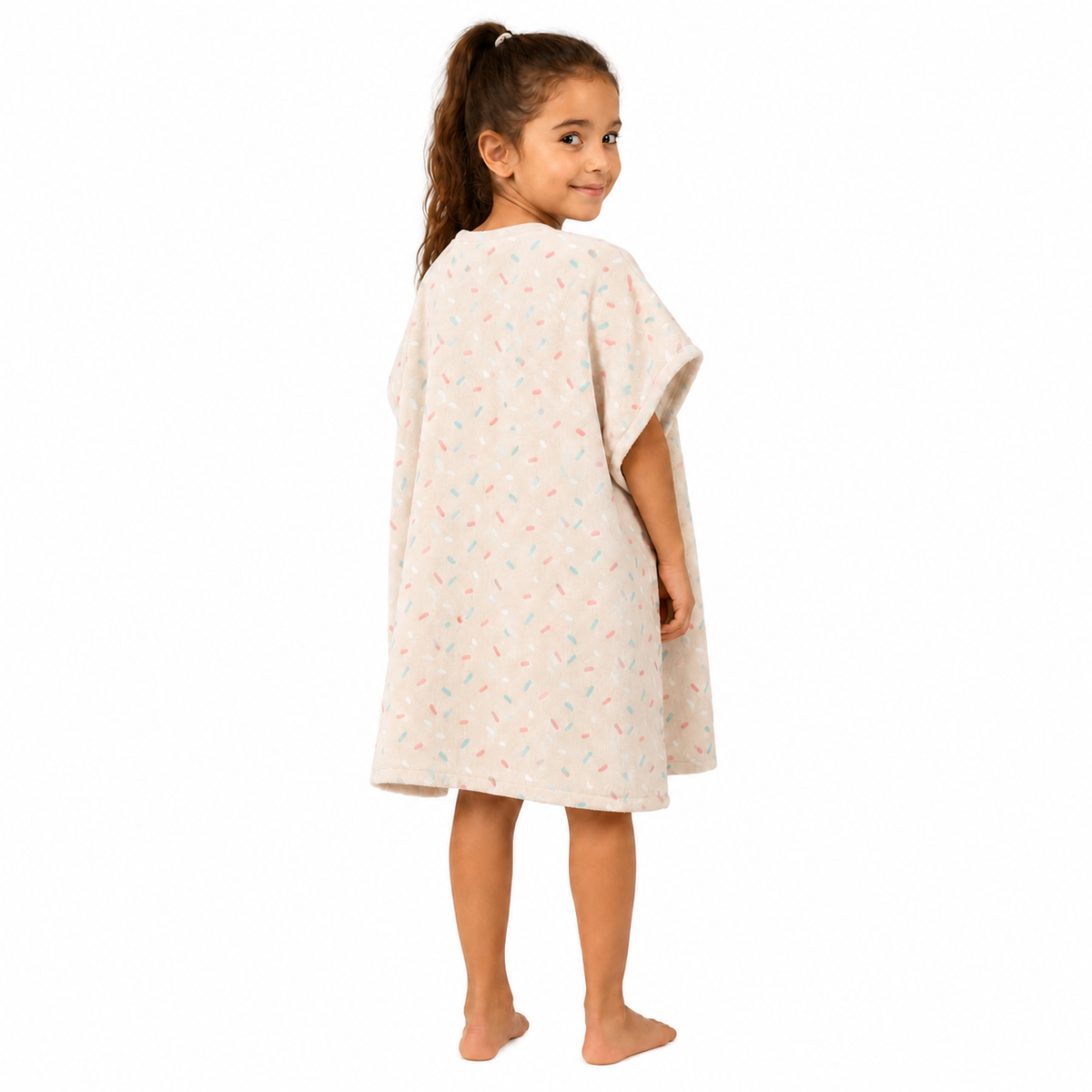 Ice Cream Design Poncho Towel