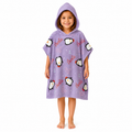 Penguin Girls Design Poncho Towel