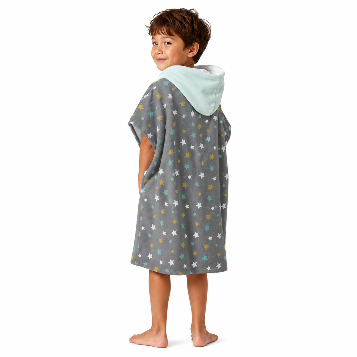 Hot Air Balloon Boys Design Poncho Towel
