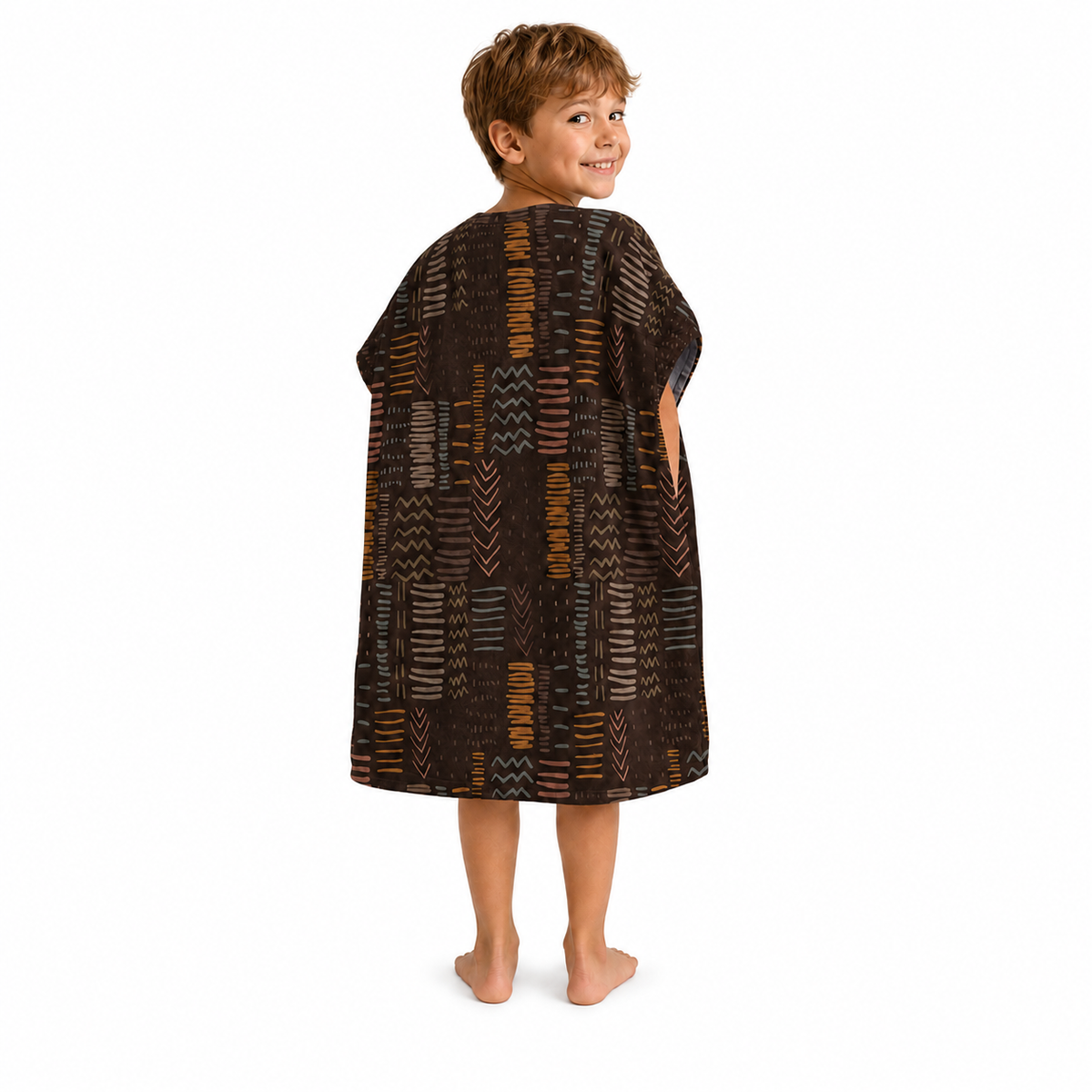 Giraffe Boys Design Poncho Towel
