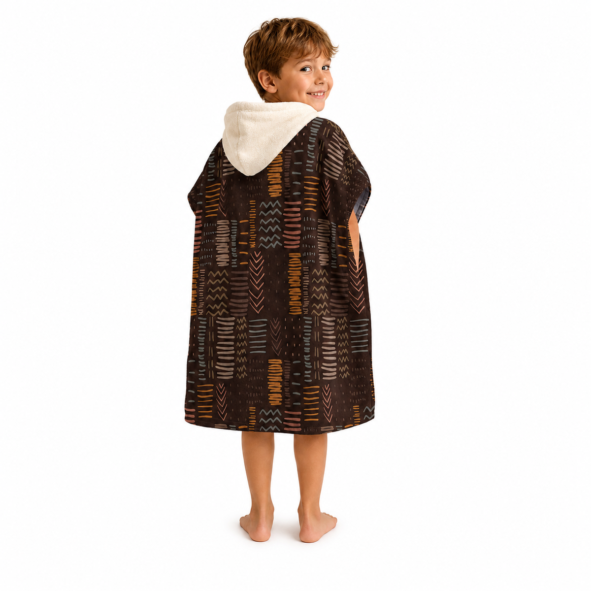 Giraffe Boys Design Poncho Towel