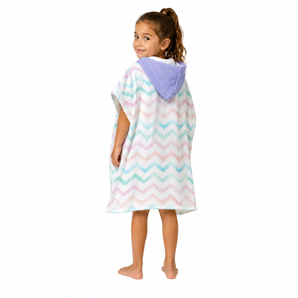 Flowers Design Poncho Towel