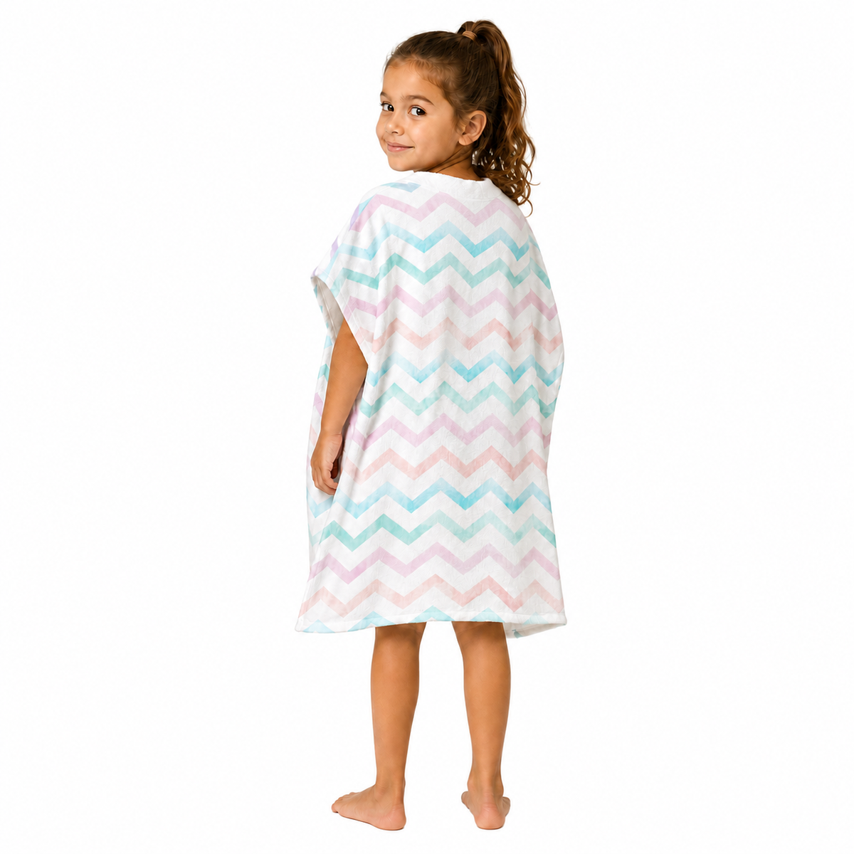 Flowers Design Poncho Towel