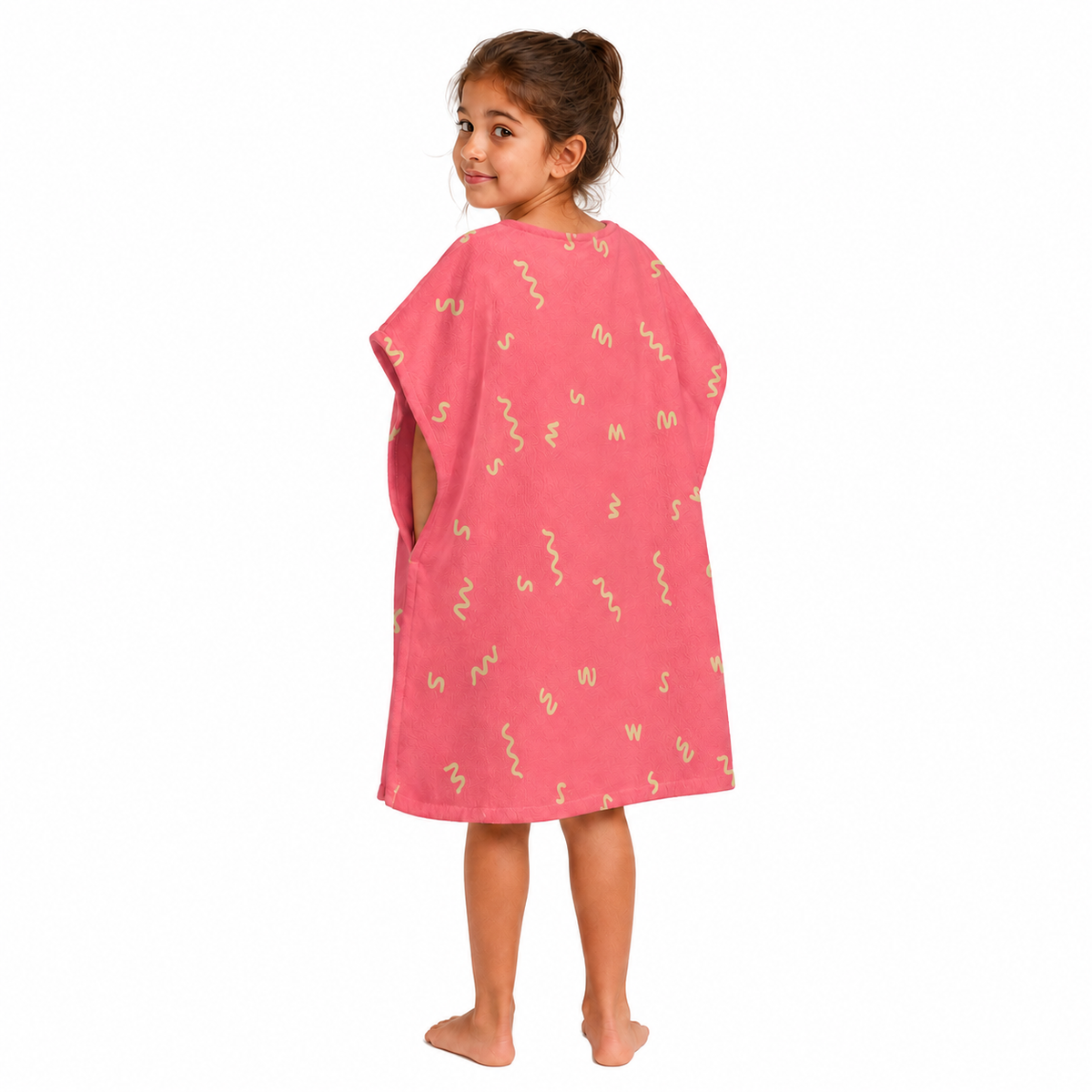 Feathers Design Poncho Towel