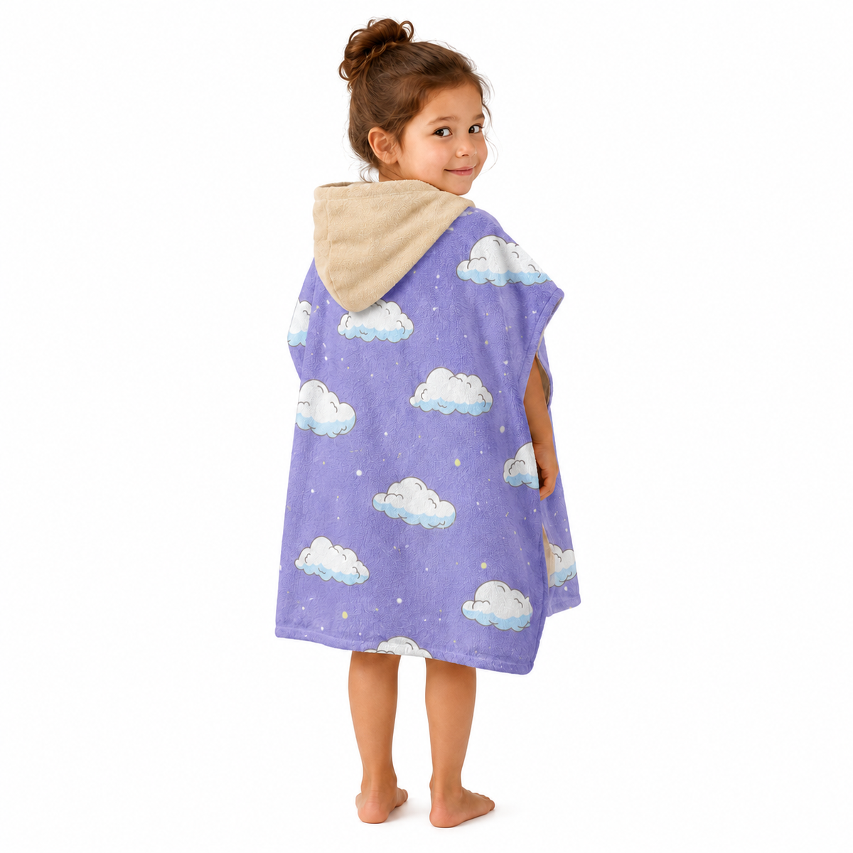 Hot Air Balloon Girls Design Poncho Towel