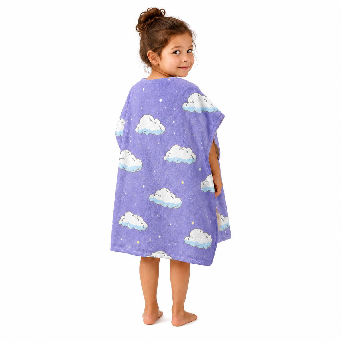 Hot Air Balloon Girls Design Poncho Towel