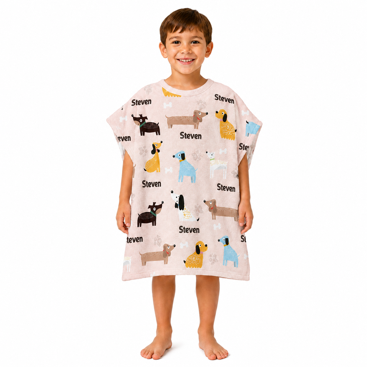 Dogs Design Poncho Towel
