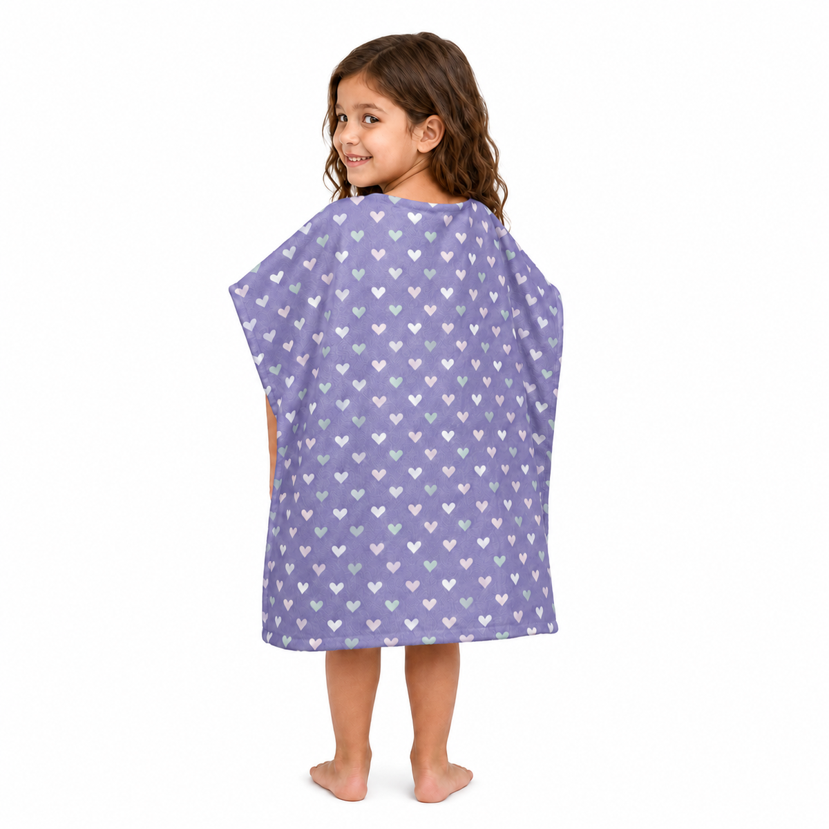 Elephant Girls Design Poncho Towel